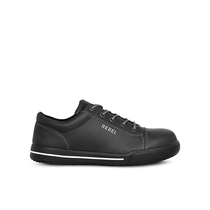 Lo Top Black Safety Shoe